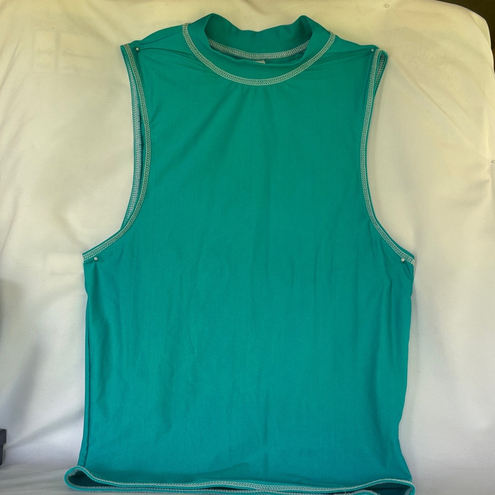 GENTLY WORN JOBBEEDU VERY PRETTY TEAL SLEEVELESS TOP SIZE SMALL - Picture 3 of 14